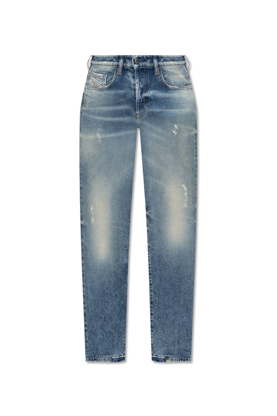 Diesel 1989 D-Mine Logo Embroidered Distressed Jeans