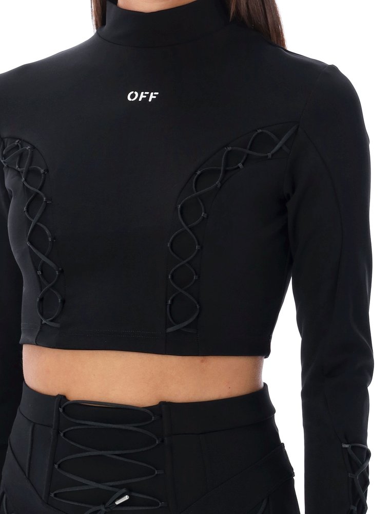 Off-White Logo Printed Long-Sleeve Top – Cettire