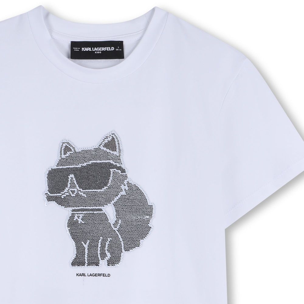 Karl Lagerfeld Kids 크루넥 티셔츠