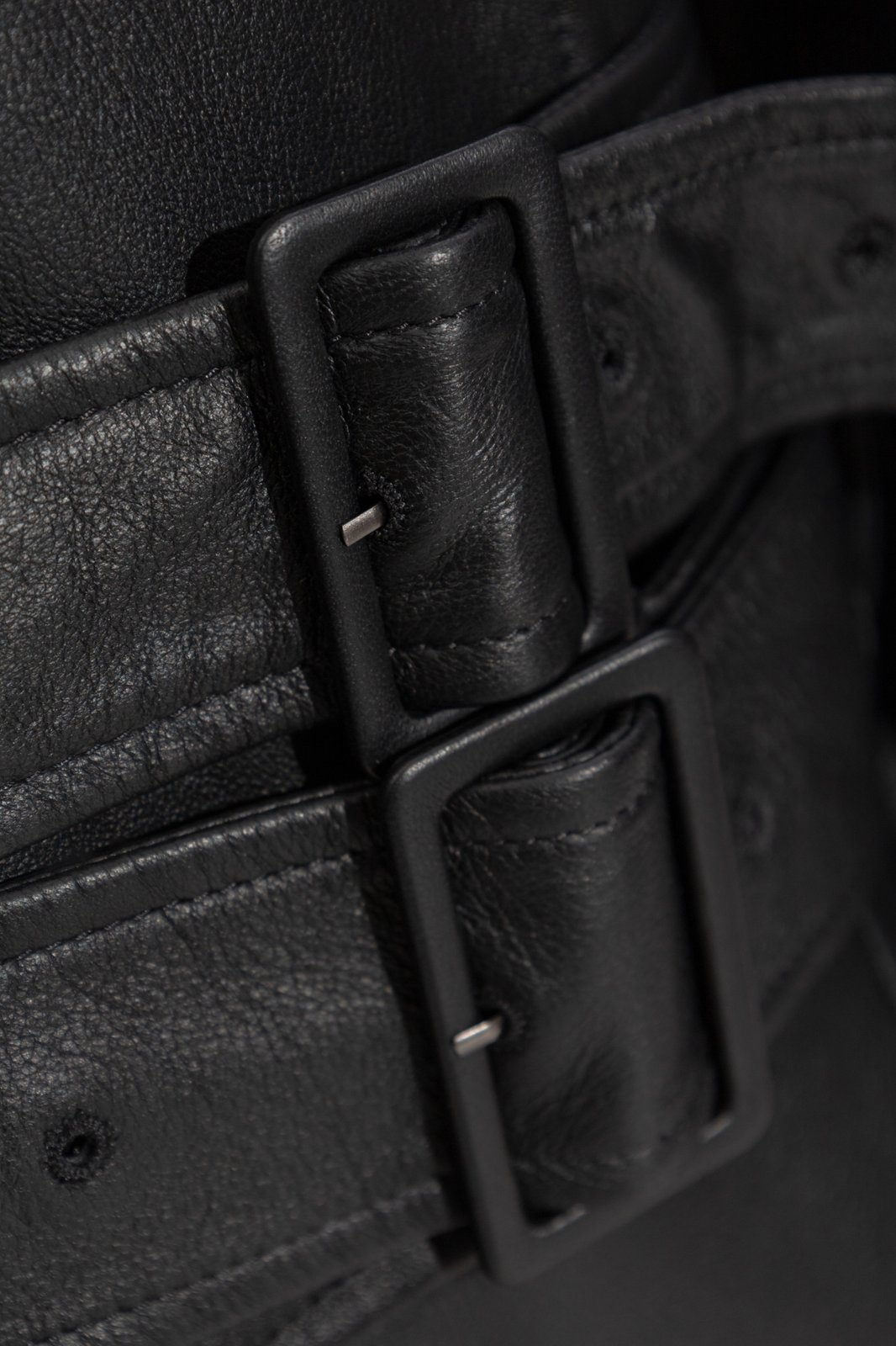 Balenciaga Belted Leather Trench Coat