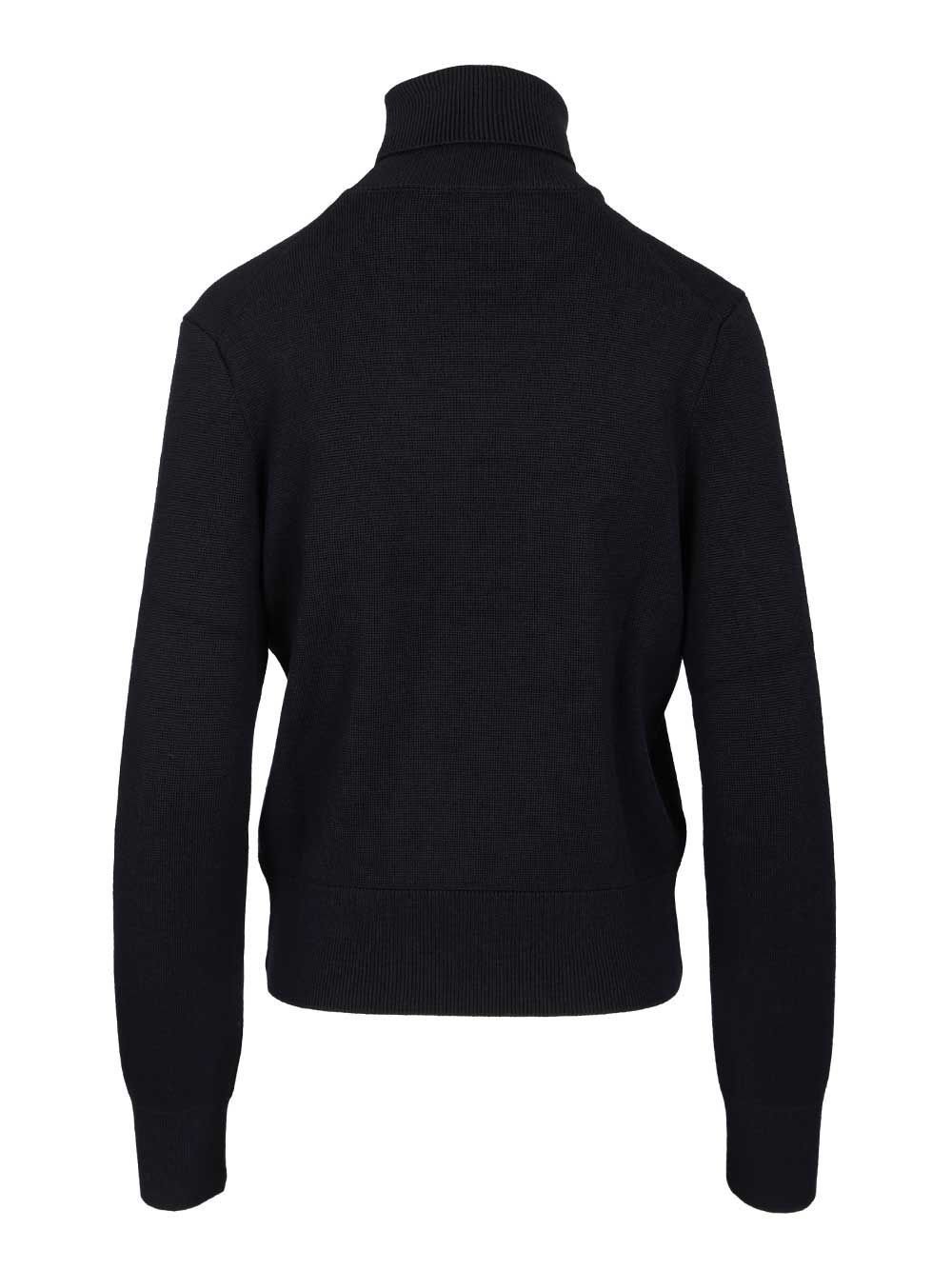 AMI Paris Ami De Coeur Embroidered Turtleneck Jumper