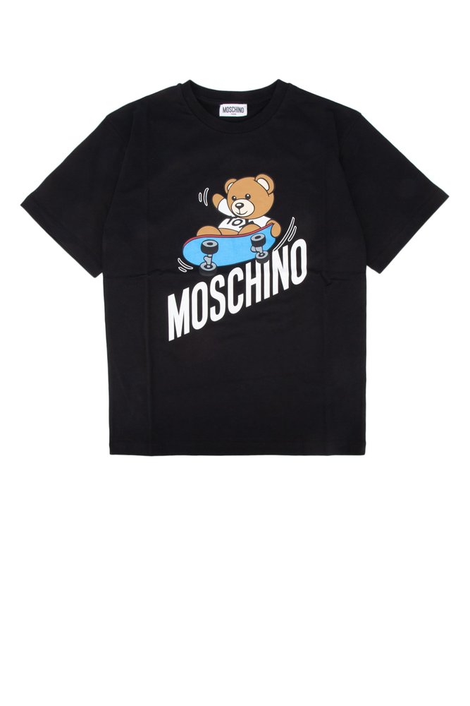 Moschino Kids Teddy Bear Logo Sweatshirt in Beige