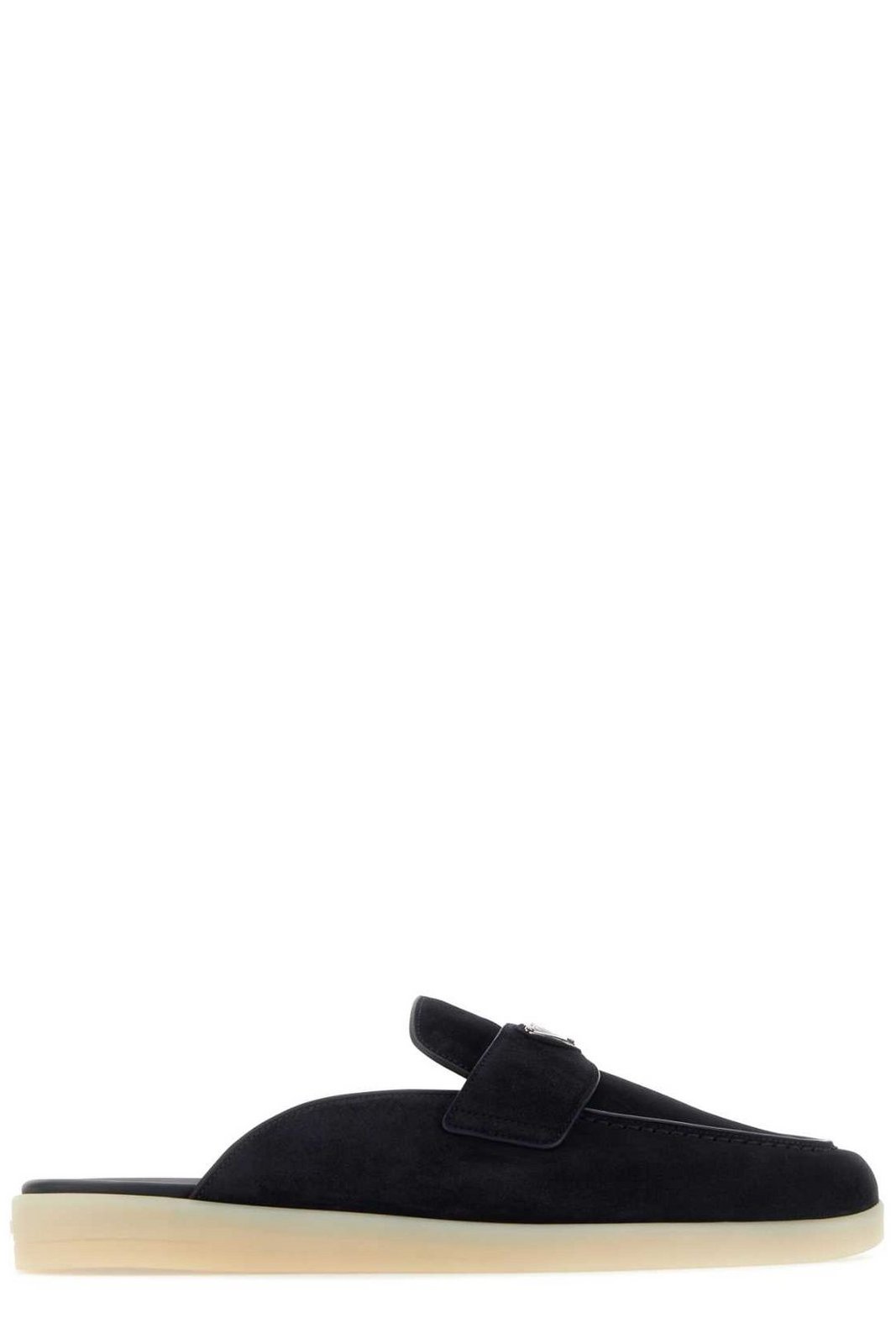 Shop Prada Logo-Plaque Slippers on Sale at BeyondStyle – Get