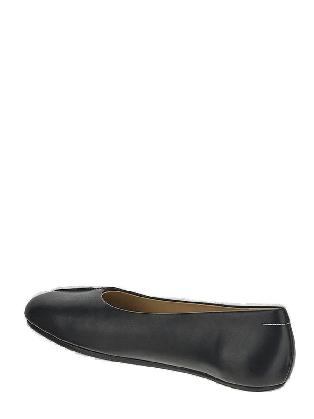 MM6 Maison Margiela Stitch-Out Asymmetric Toe Ballerina Shoes