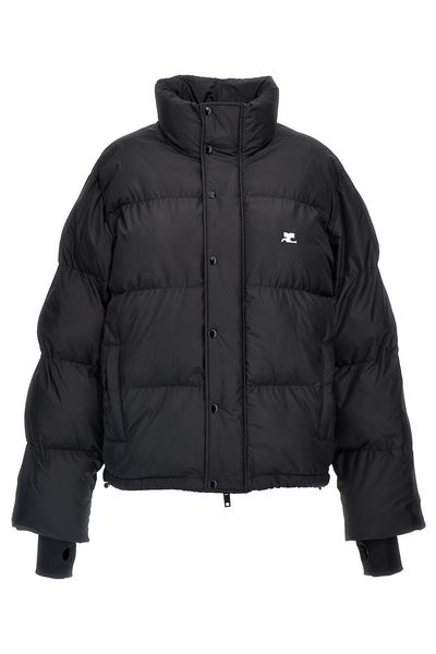 Courrèges Logo Embroidered Puffer Jacket