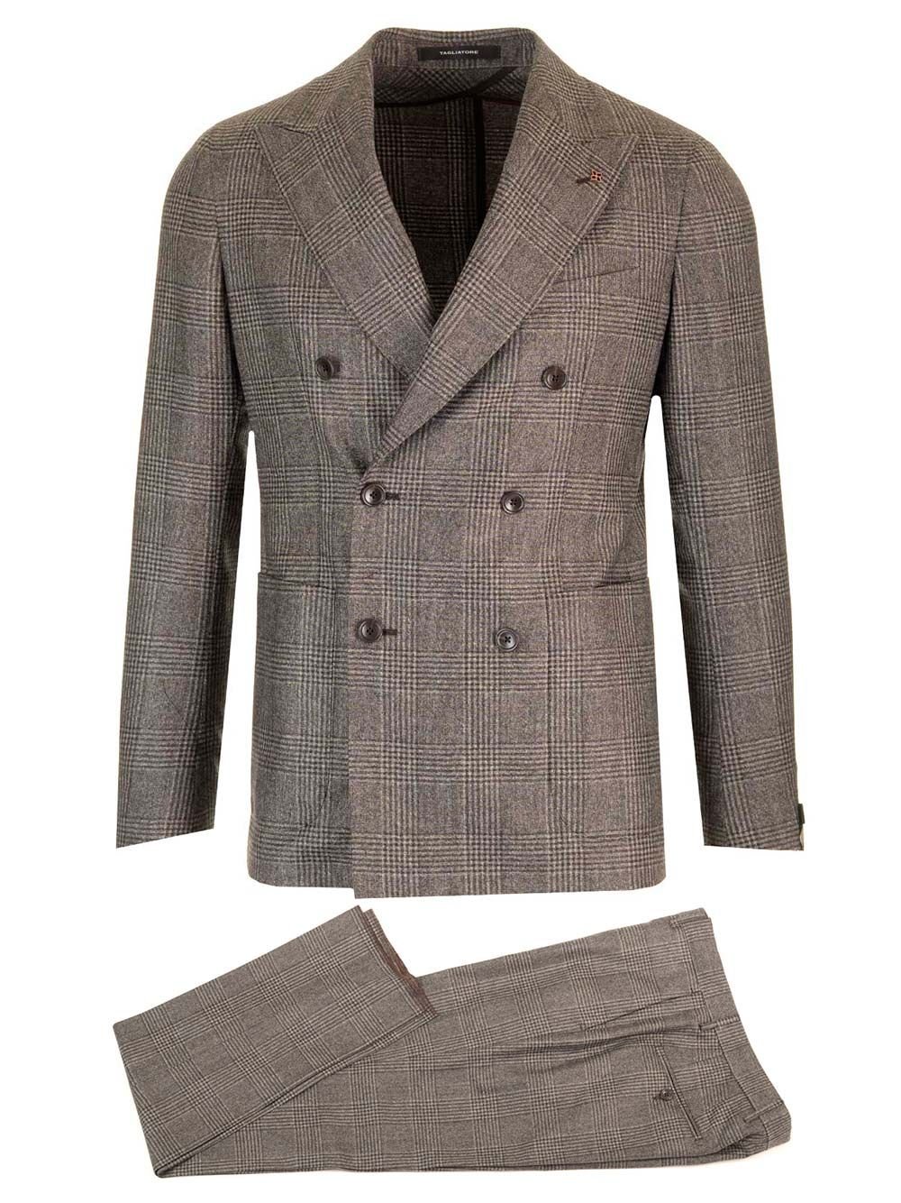 Tagliatore Montecarlo Double-Breasted Checked Suit