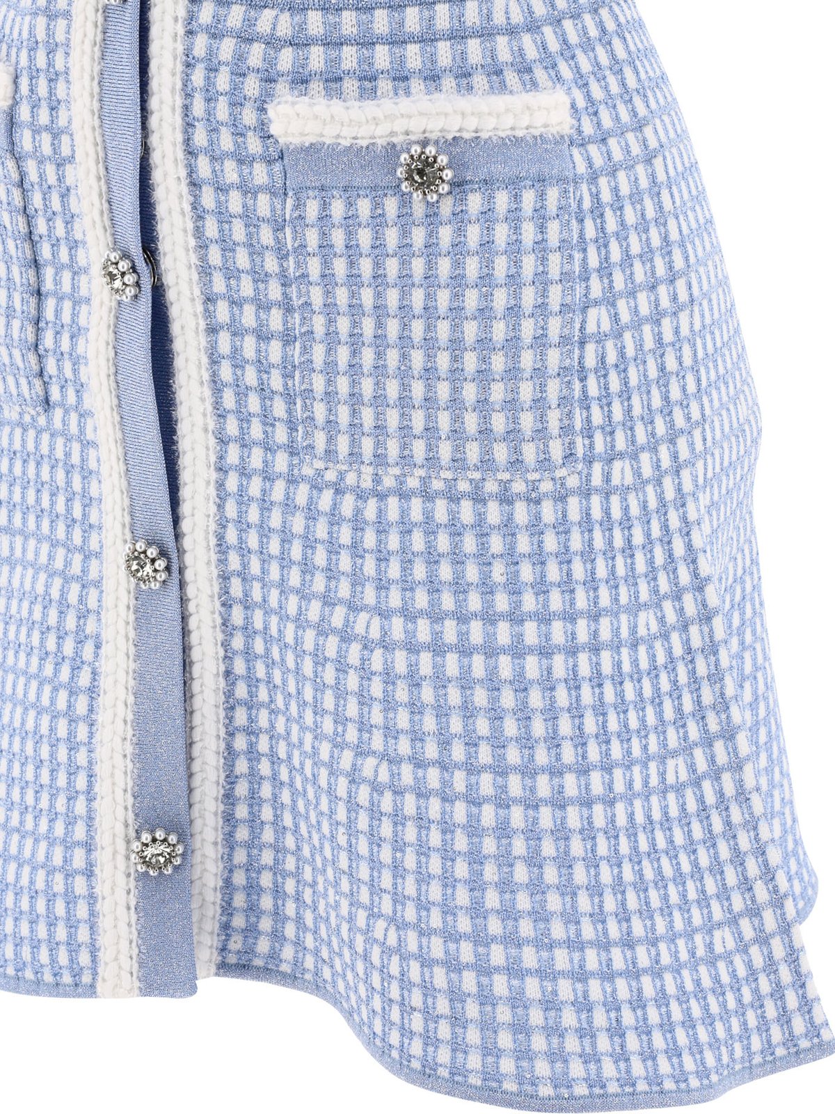 self portrait blue lurex knitted mini dress Self-Portrait Lurex Knitted Mini Dress – Cettire