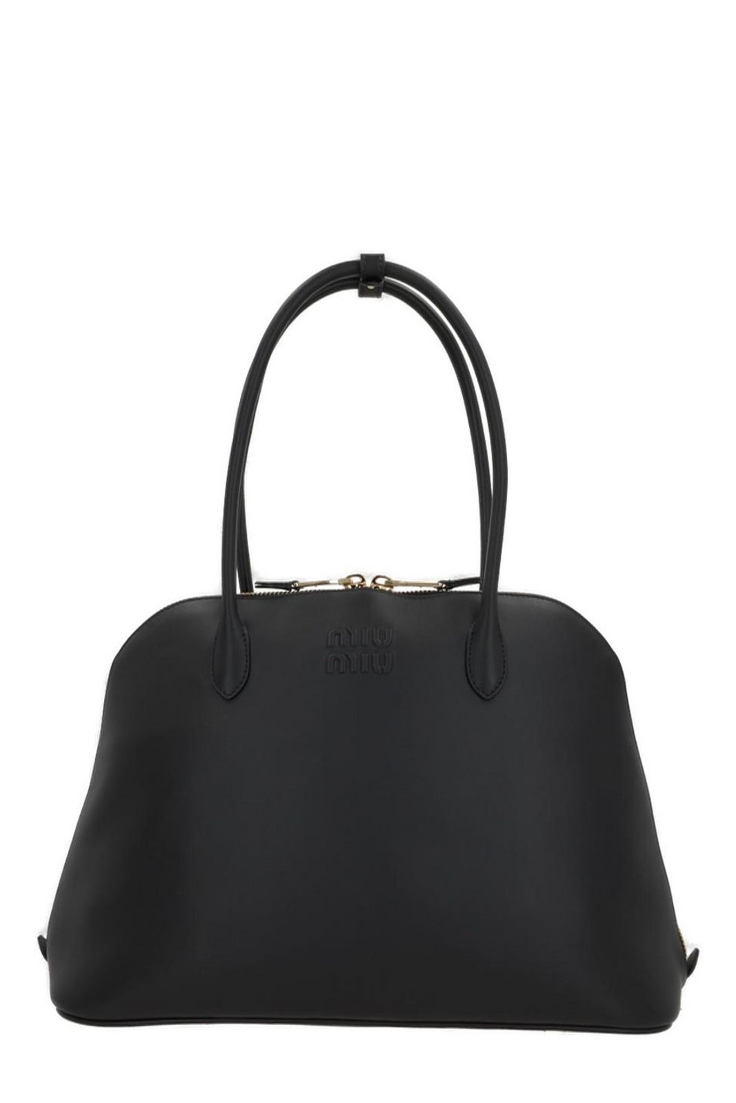 ミュウミュウ ロゴエンボス ジップショルダーバッグ