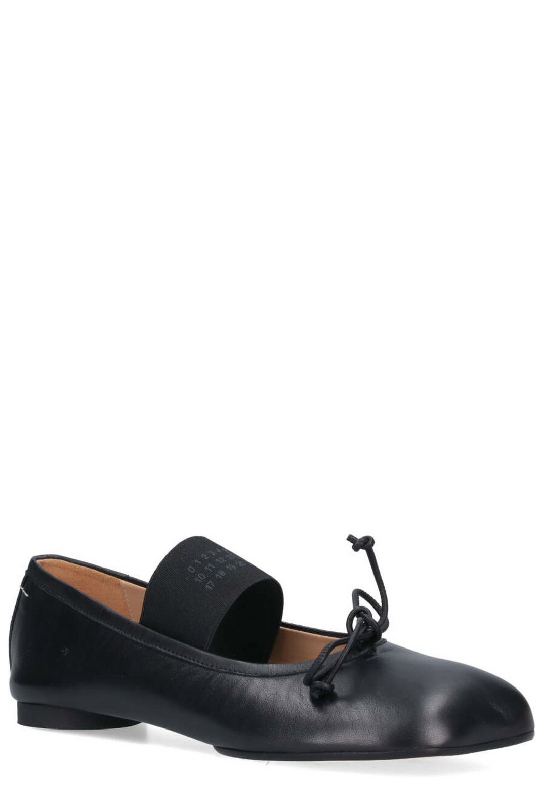 MM6 Maison Margiela Anatomic Numbers-Motif Bow-Detailed Ballerinas