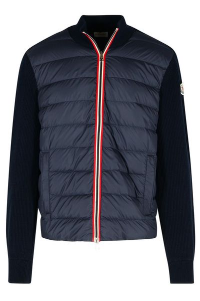 Moncler High Neck Zip-Up Padded Cardigan