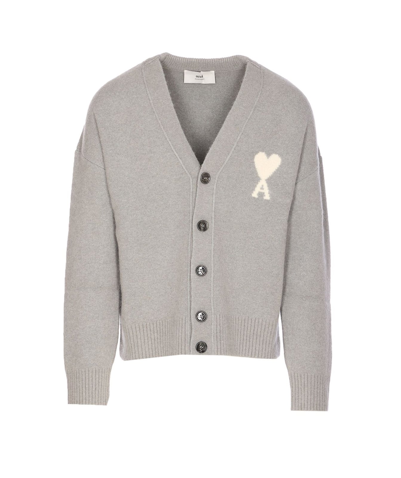 AMI Paris Ami de Coeur Knitted Cardigan