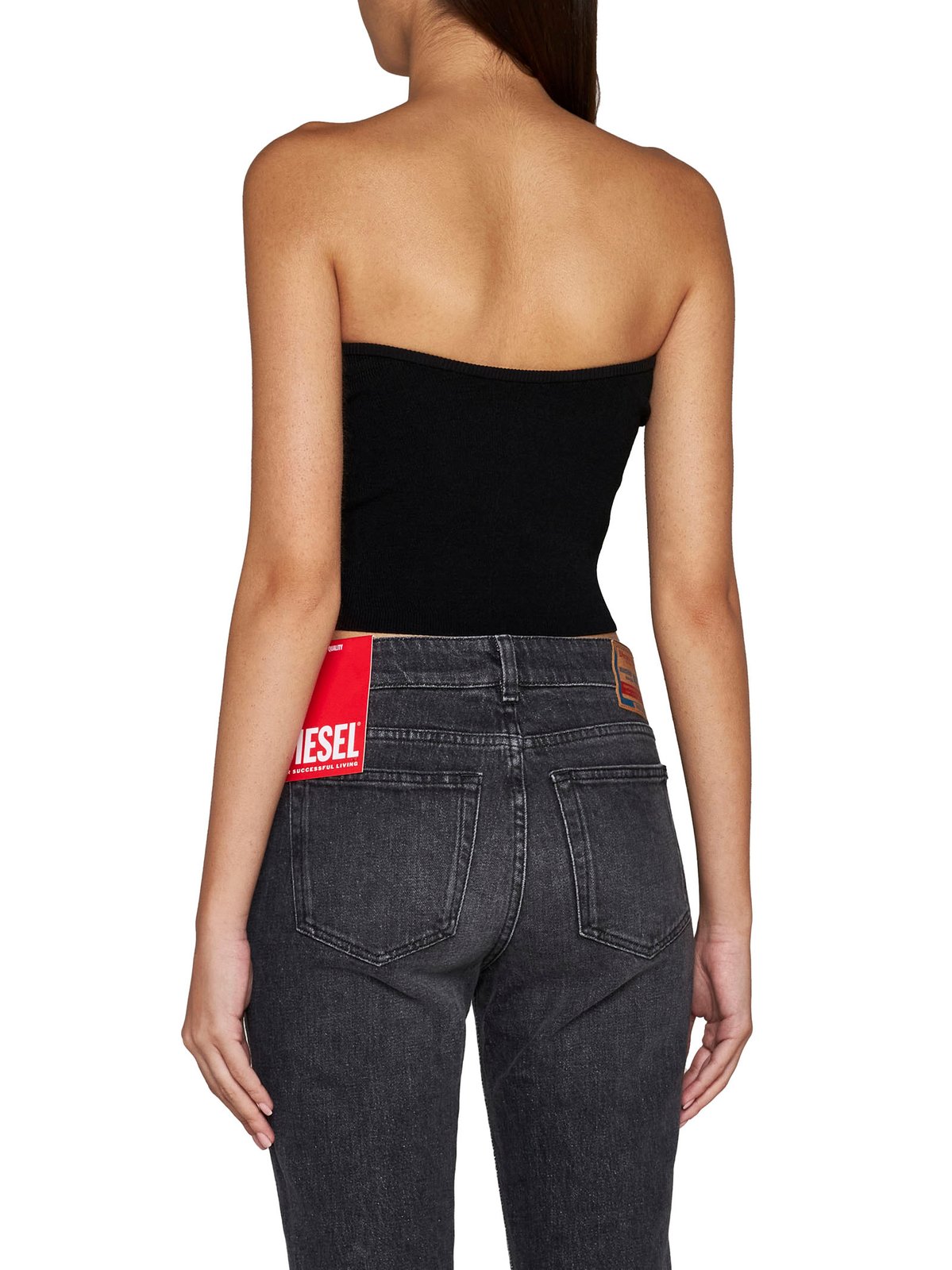 Diesel M-Clarksville-A Oval D Plaque Bandeau Top