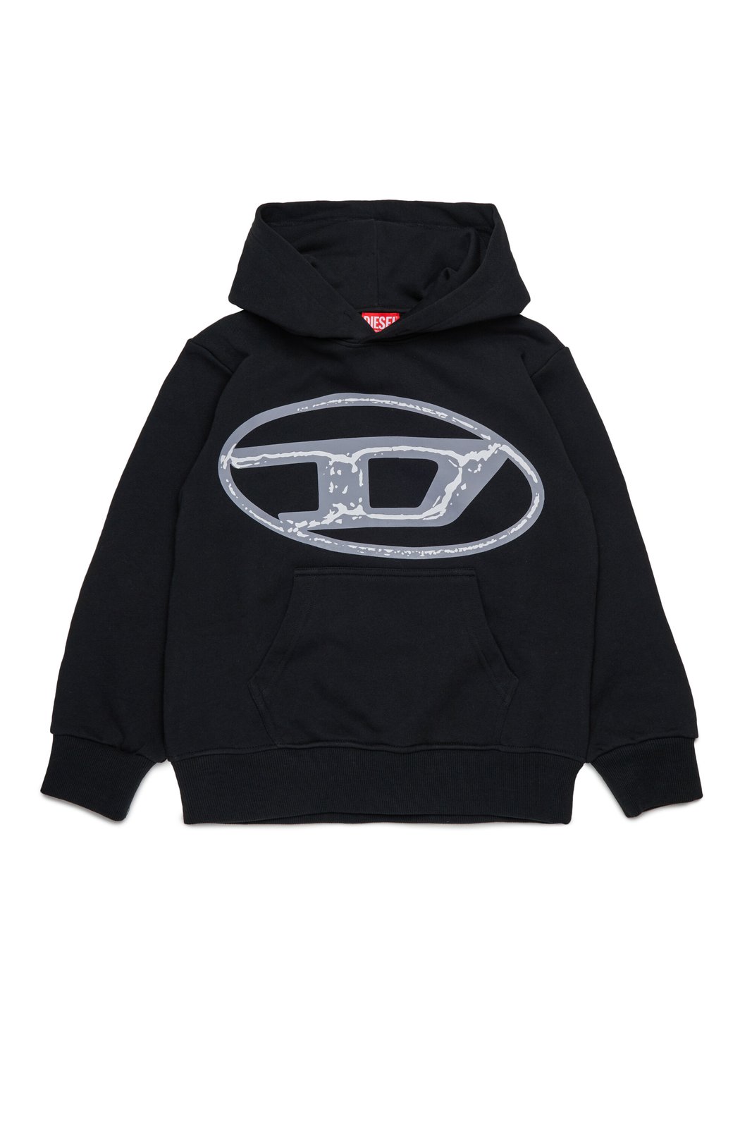 Diesel Kids Oval-D Logo Printed Hoodie