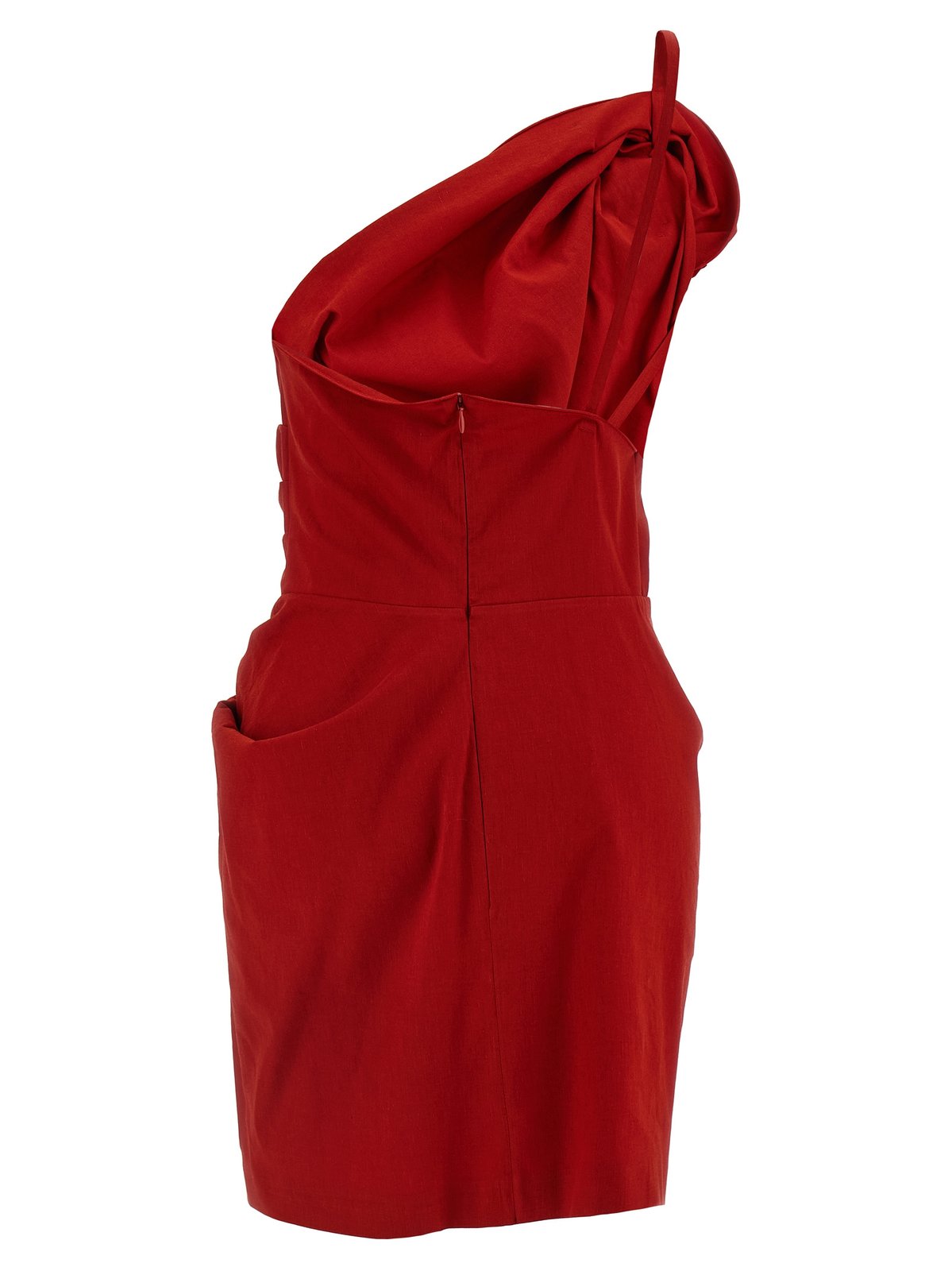 Magda Butrym One Shoulder Ruched Mini Dress