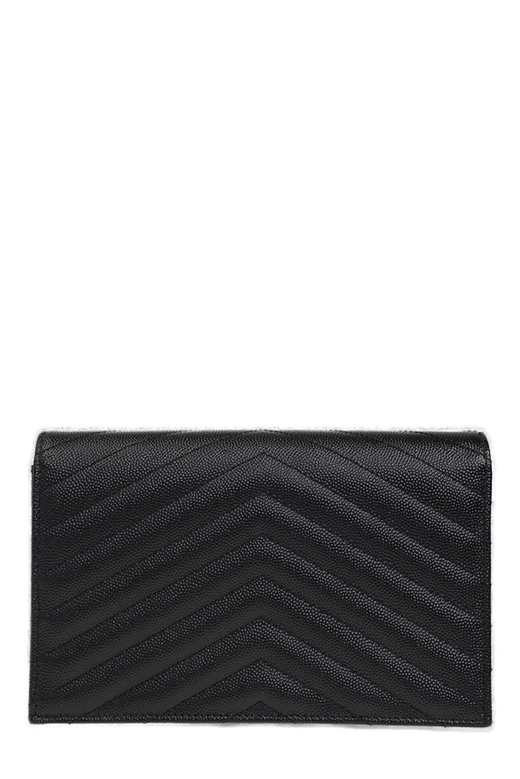 Saint Laurent Cassandre Logo Plaque Wallet