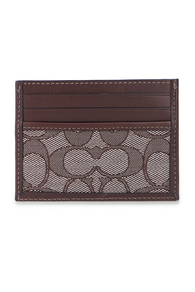 Coach Monogram Print Card Case In Brown ModeSens