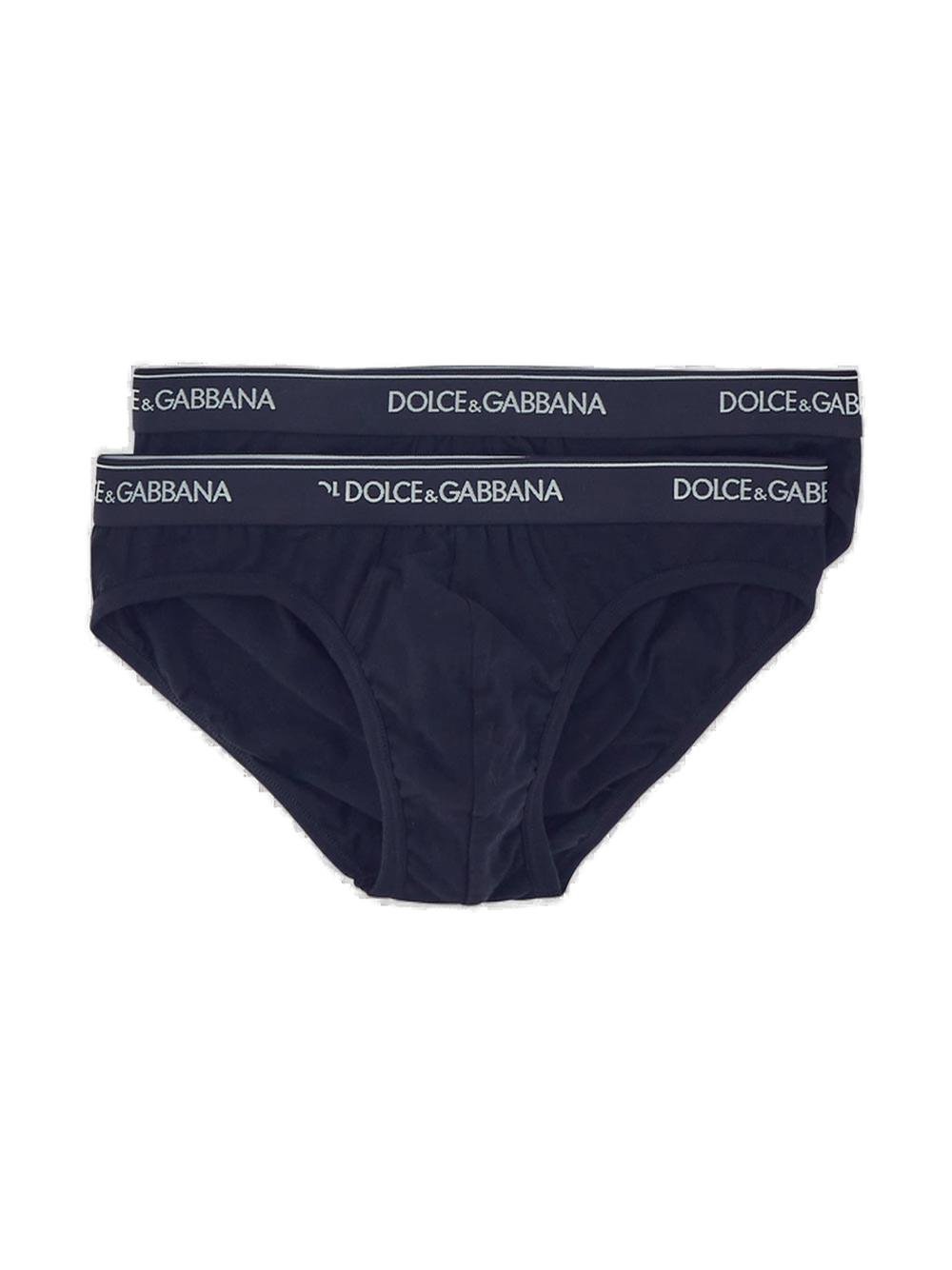 Dolce & Gabbana 2 Pack Logo Detailed Briefs