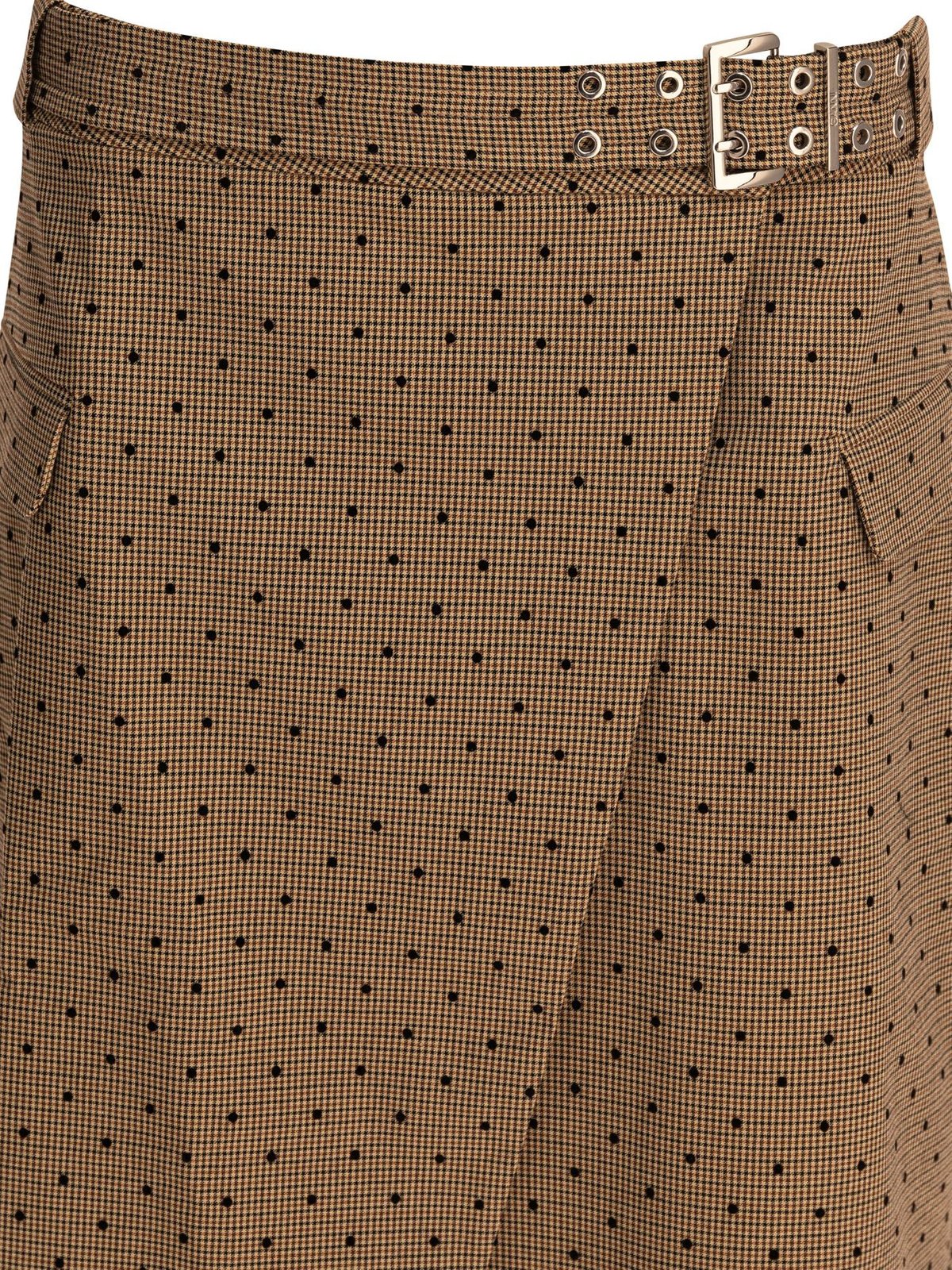 Ganni Flock Check Suiting Skirt