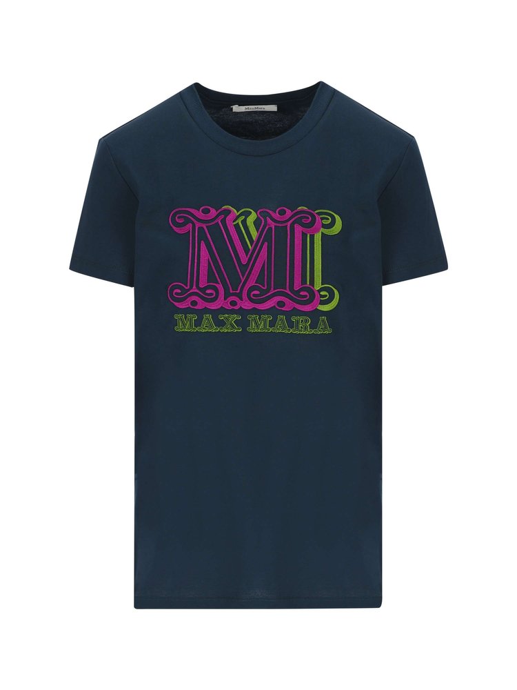 マックスマーラ ロゴ プリント クルーネック Tシャツ