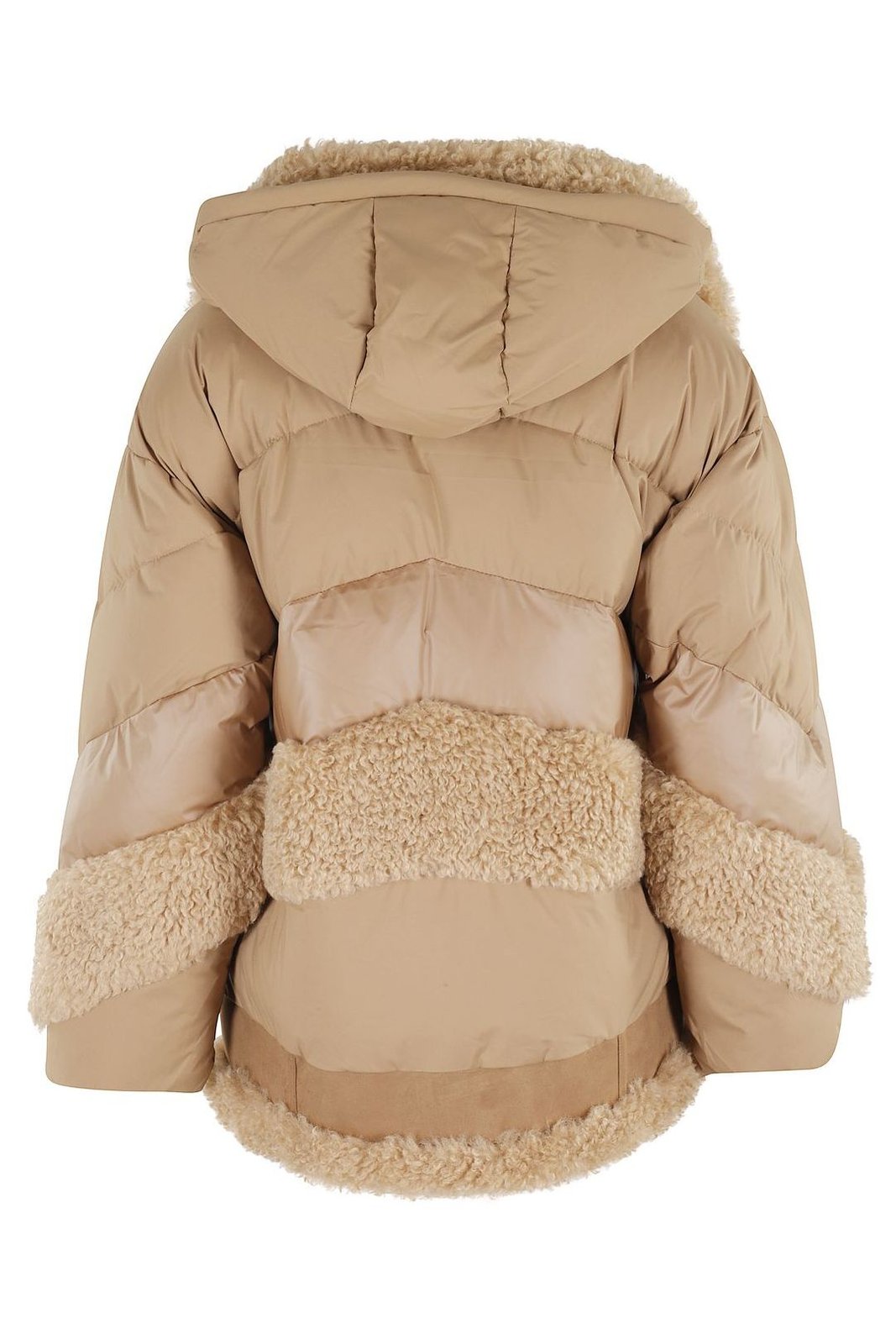 Vegancode Shearling-Trim Puffer Jacket
