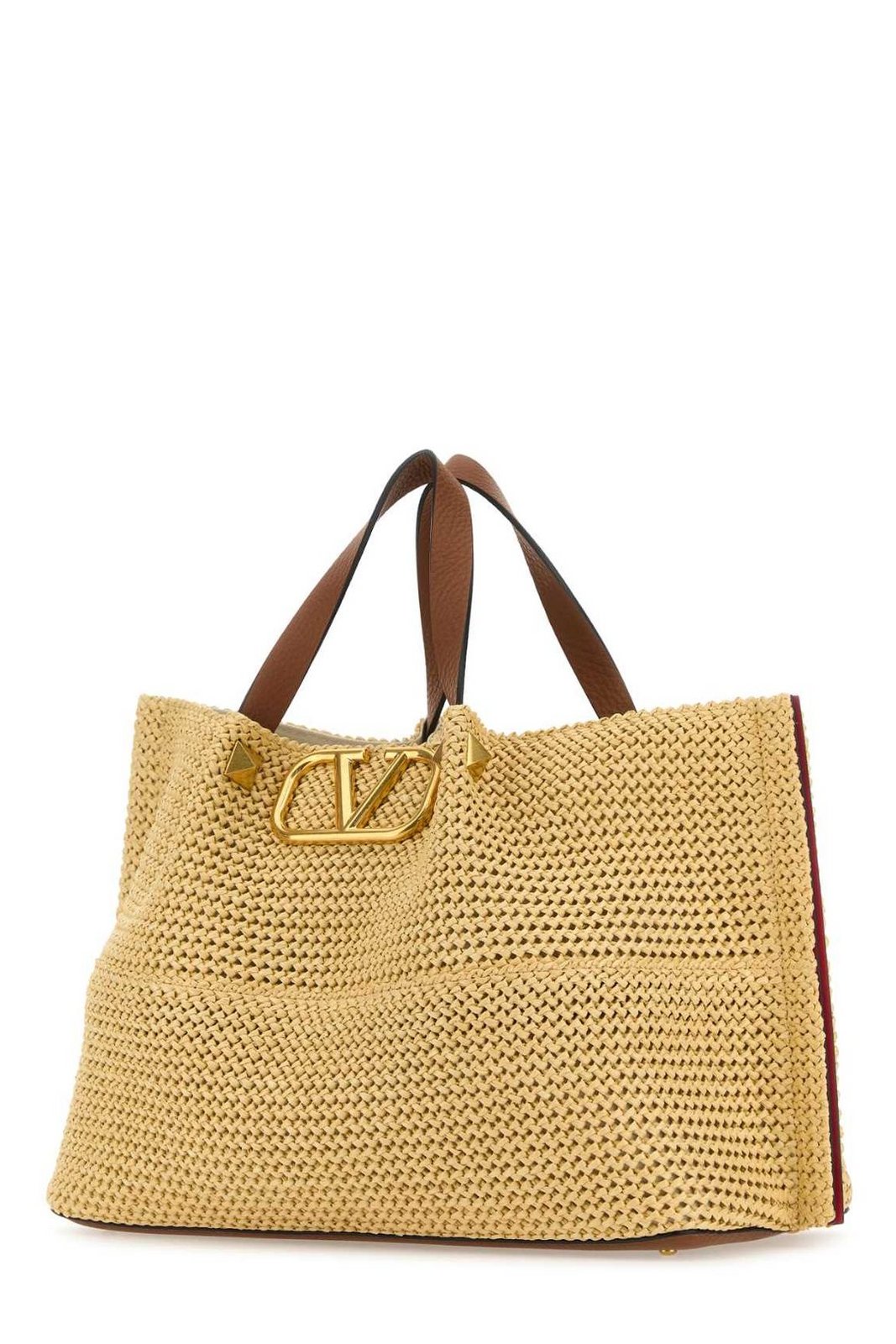 Valentino Garavani Rockstud Summer VLogo Plaque Tote Bag