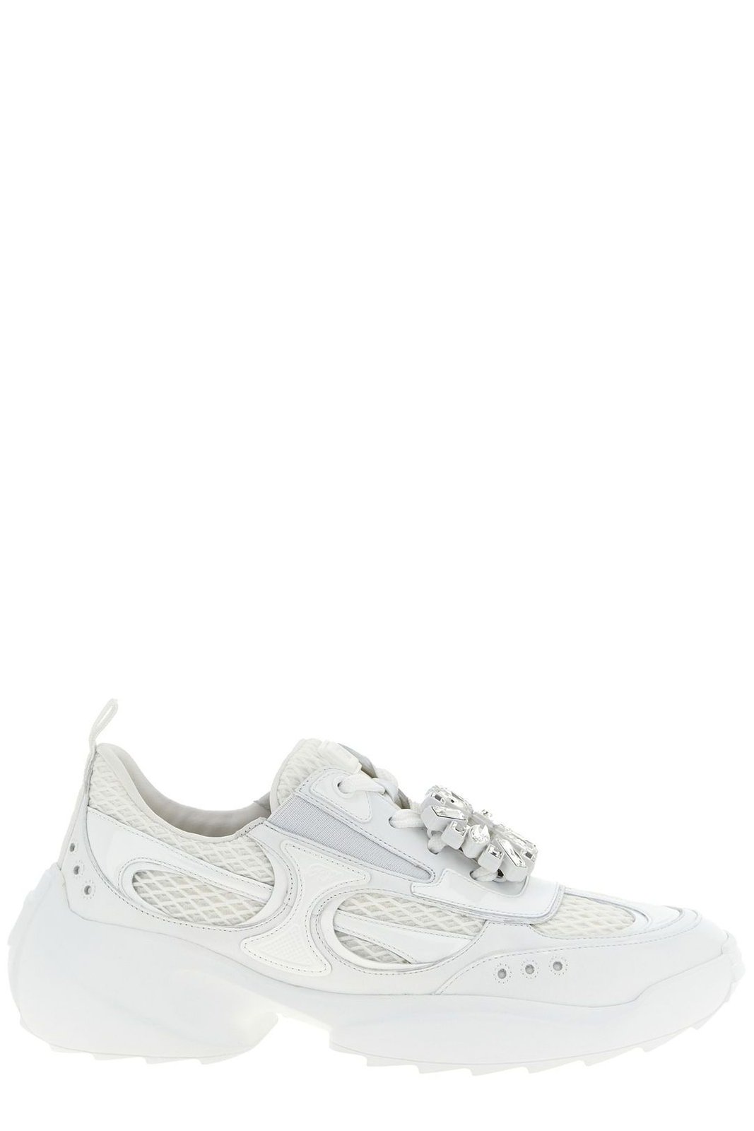 Roger Vivier Embellished Lace-Up Sneakers