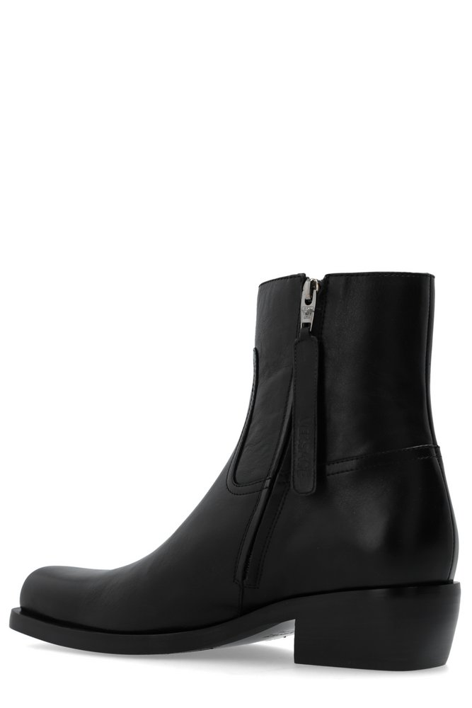 Versace Square-Toe Zipped Boots – Cettire