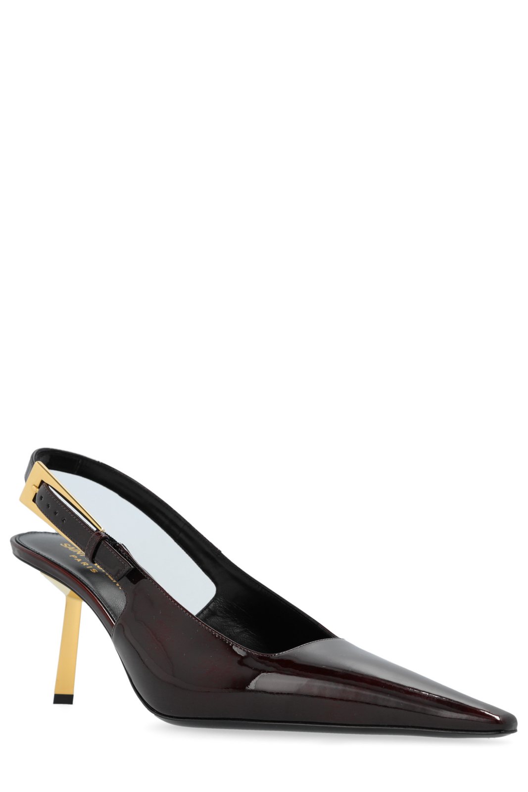 Saint Laurent Lee Slingback Pointed Toe Pumps