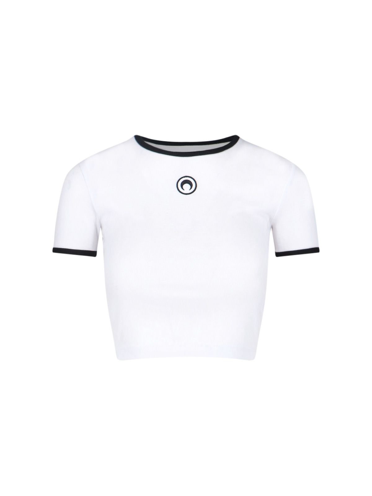 Marine Serre Logo Detailed Cropped Top