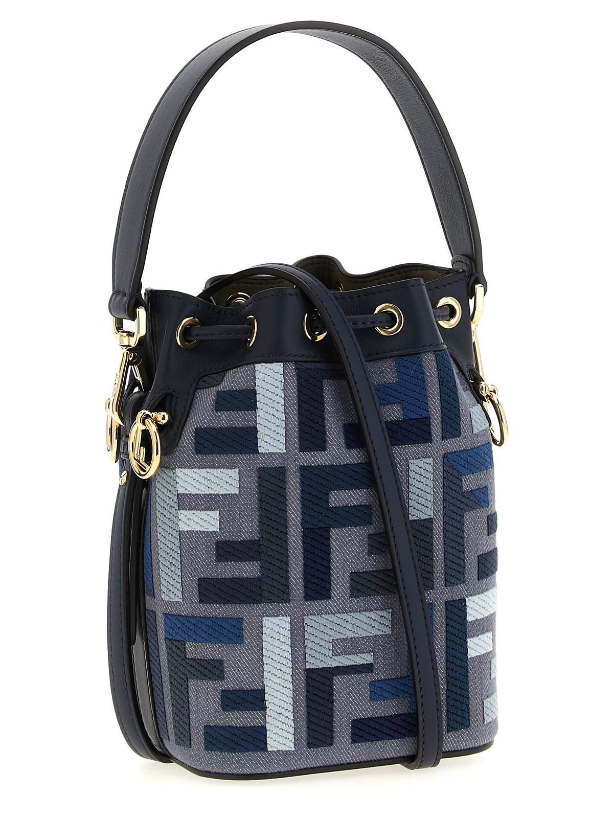 Fendi Mon Tresor FF Embroidered Bucket Bag