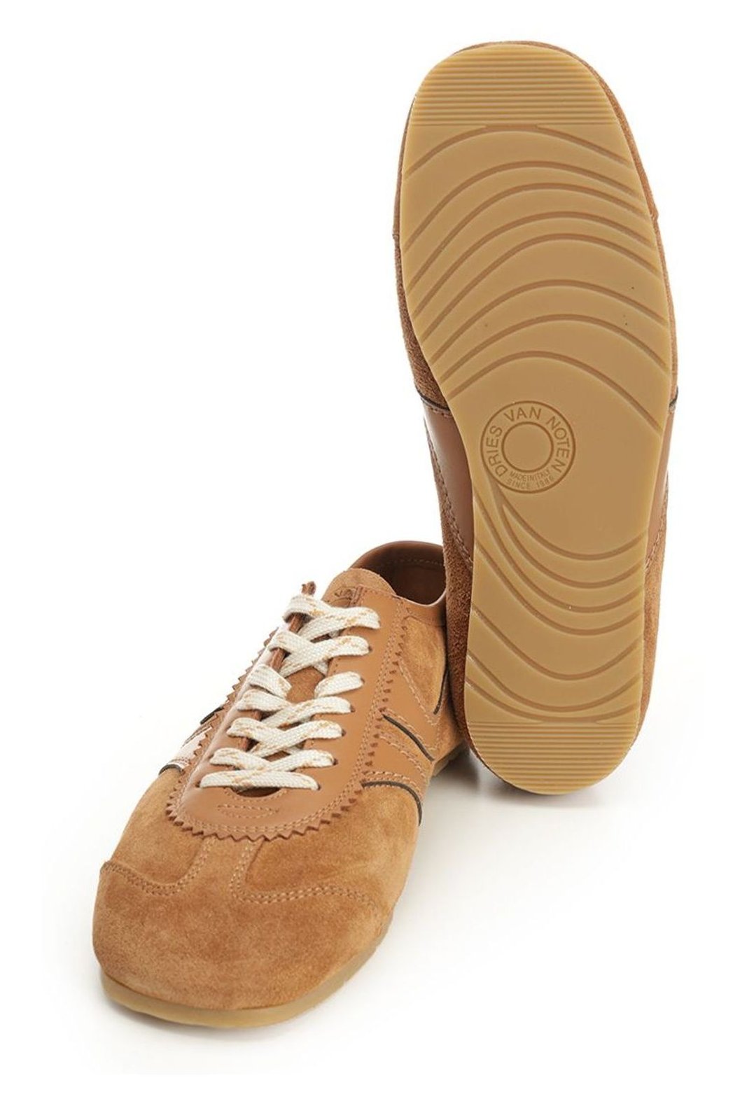 Dries Van Noten Round Toe Lace-Up Sneakers