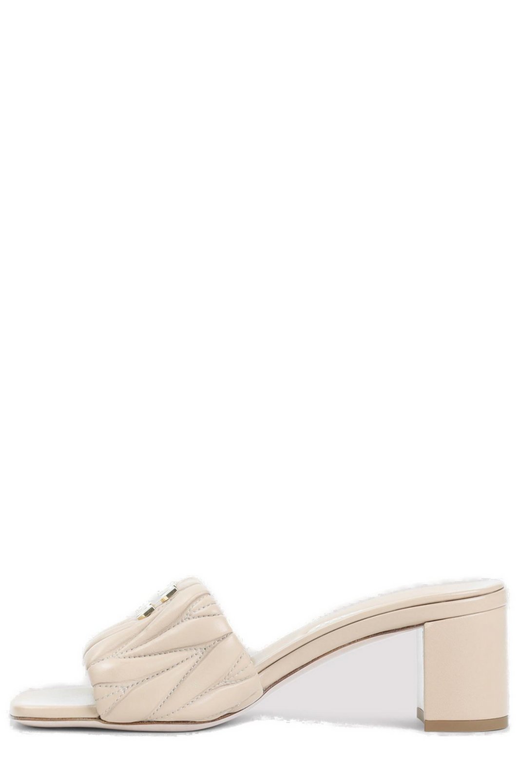Miu Miu Logo-Lettering Slip-On Sandals