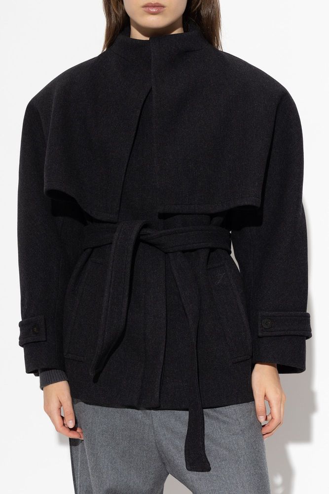 JACQUEMUS 볼레로 타이 웨이스트 숏 피코트