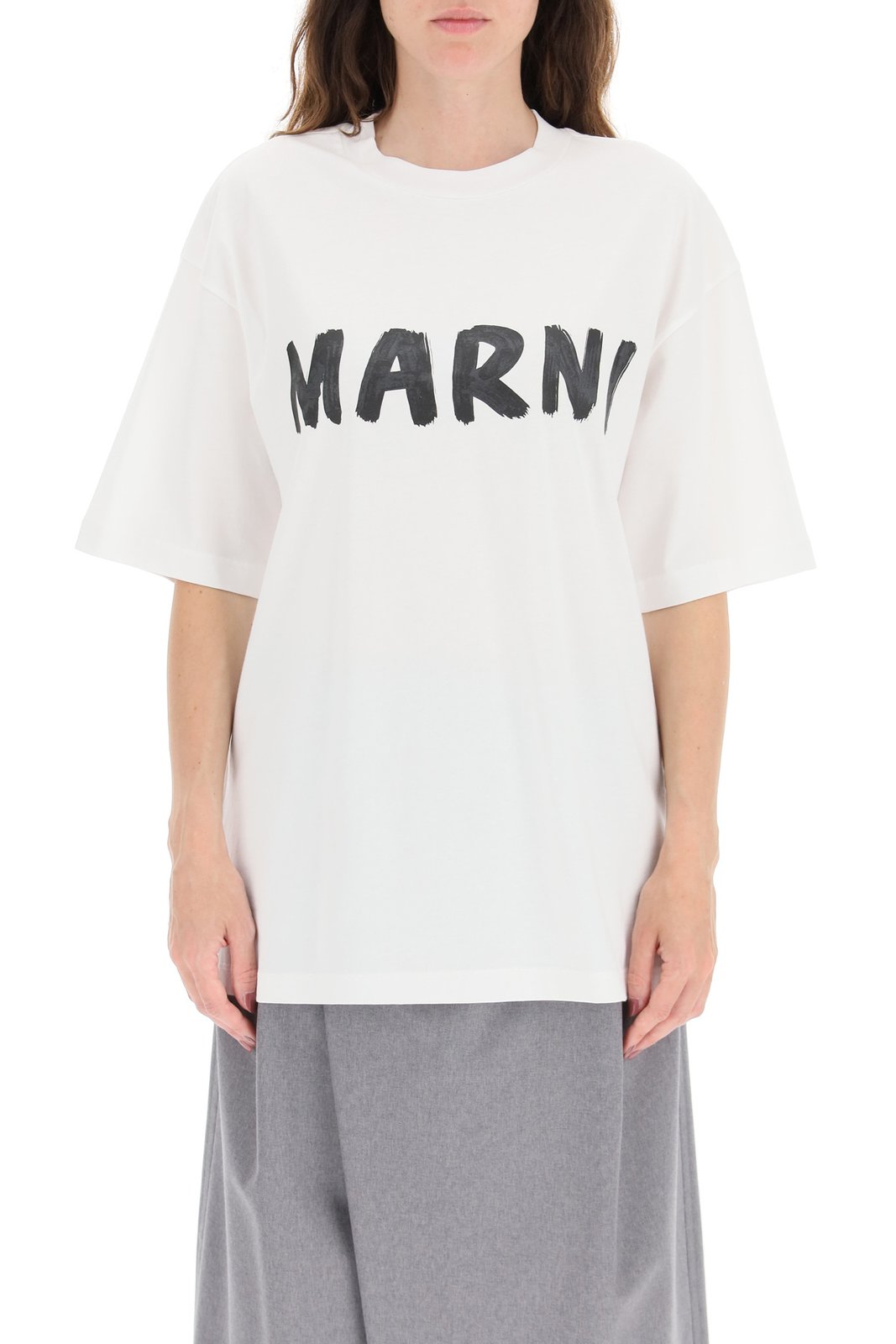 Marni Logo Printed Crewneck T-Shirt