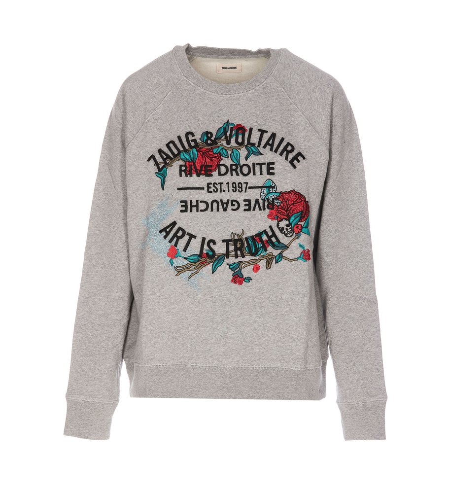 Zadig & Voltaire Logoembroidered Sweatshirt In Grey ModeSens