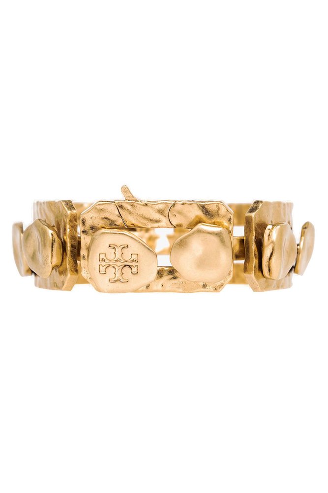Tory Burch Brutalist Linked Bracelet In Gold ModeSens
