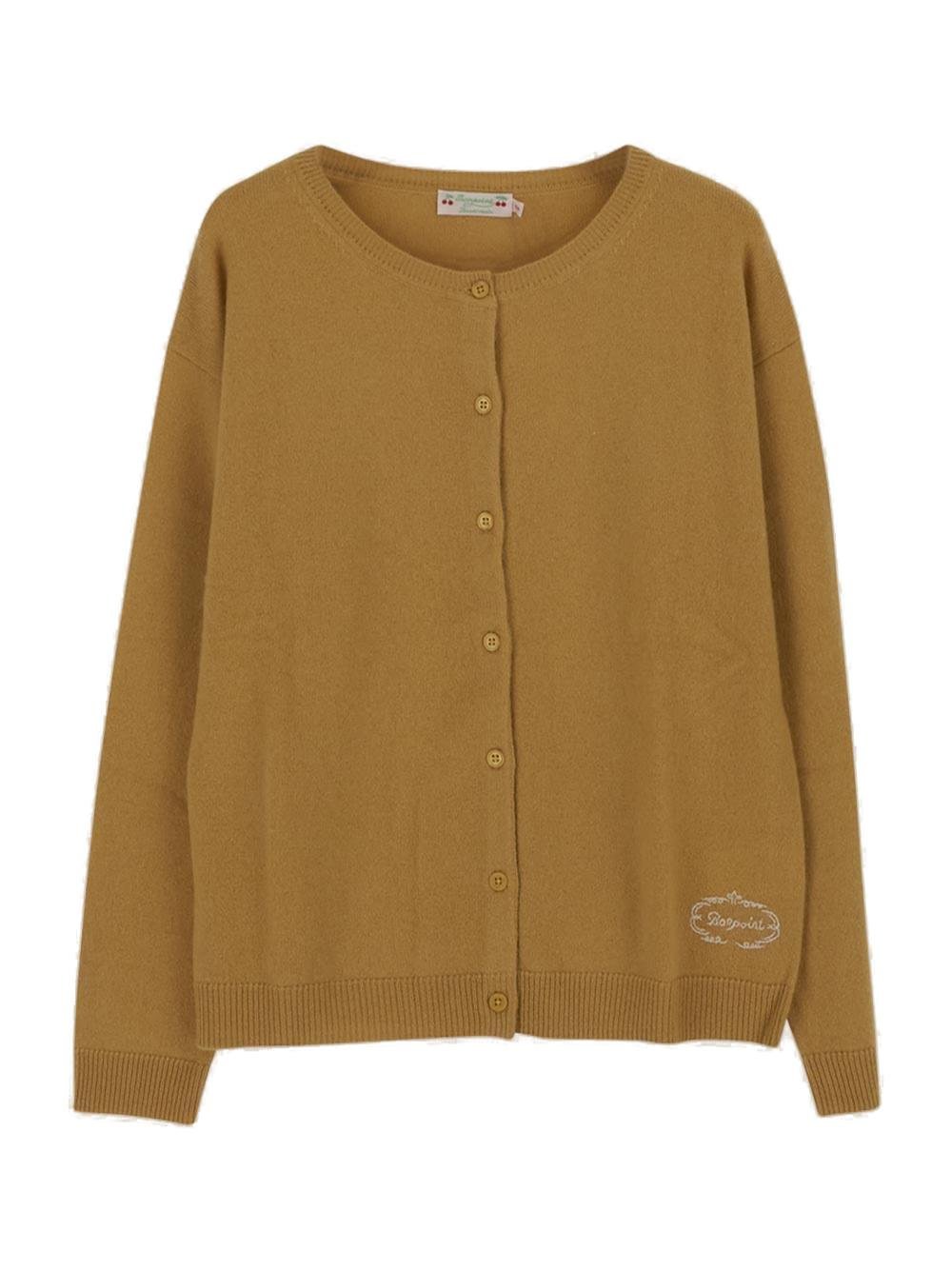 Bonpoint Logo-Embroidered Knitted Cardigan