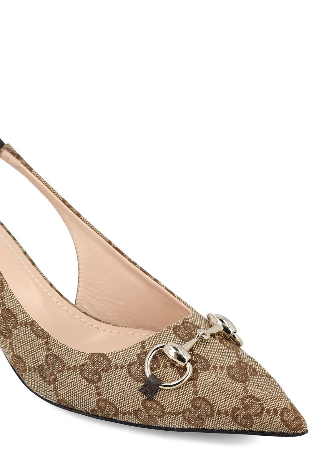 Gucci GG Monogrammed Slingback Pumps