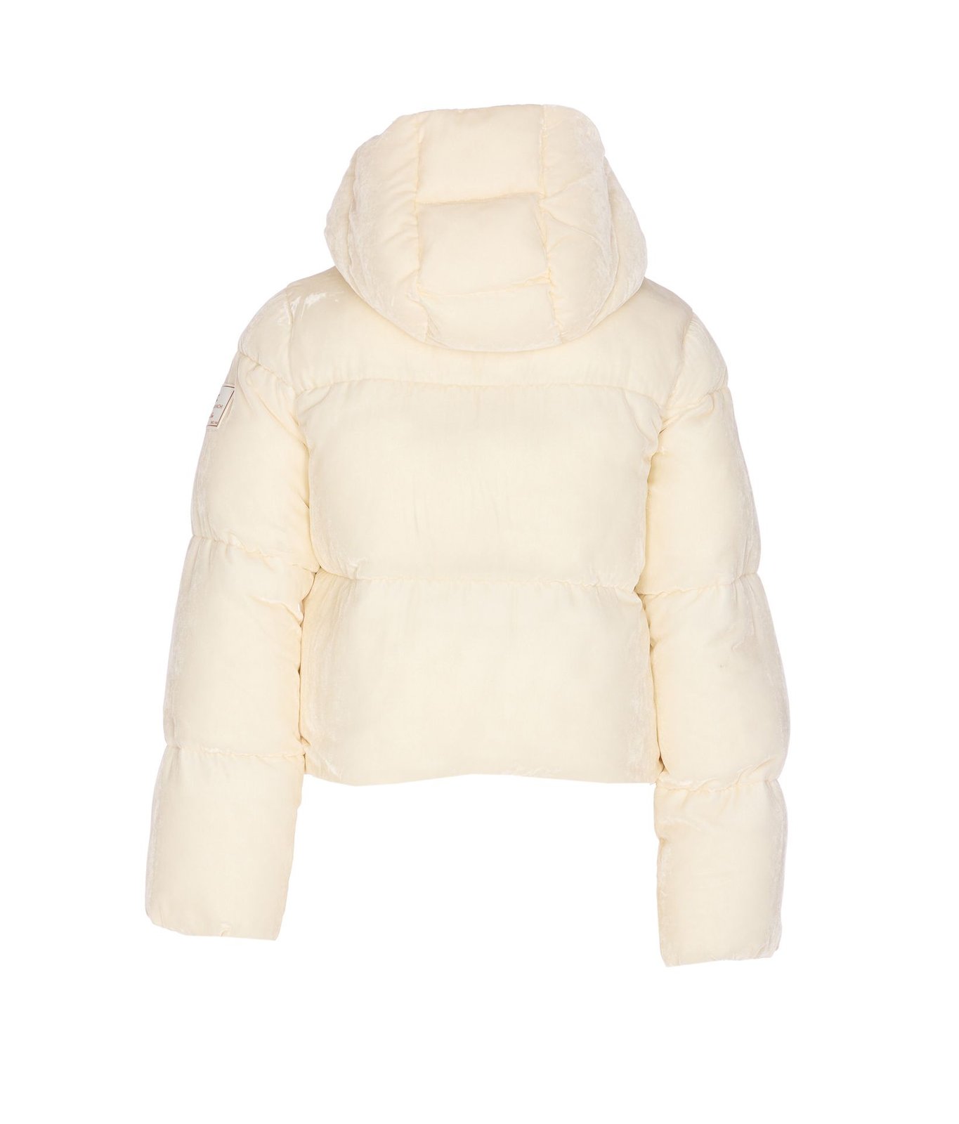 Elisabetta Franchi Hooded Velvet Down Jacket