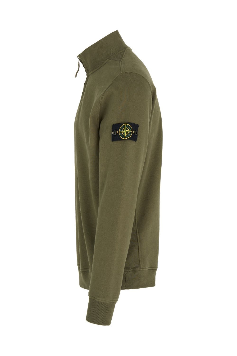 Stone Island Logo Patch Half-Zipped Sweatshirt