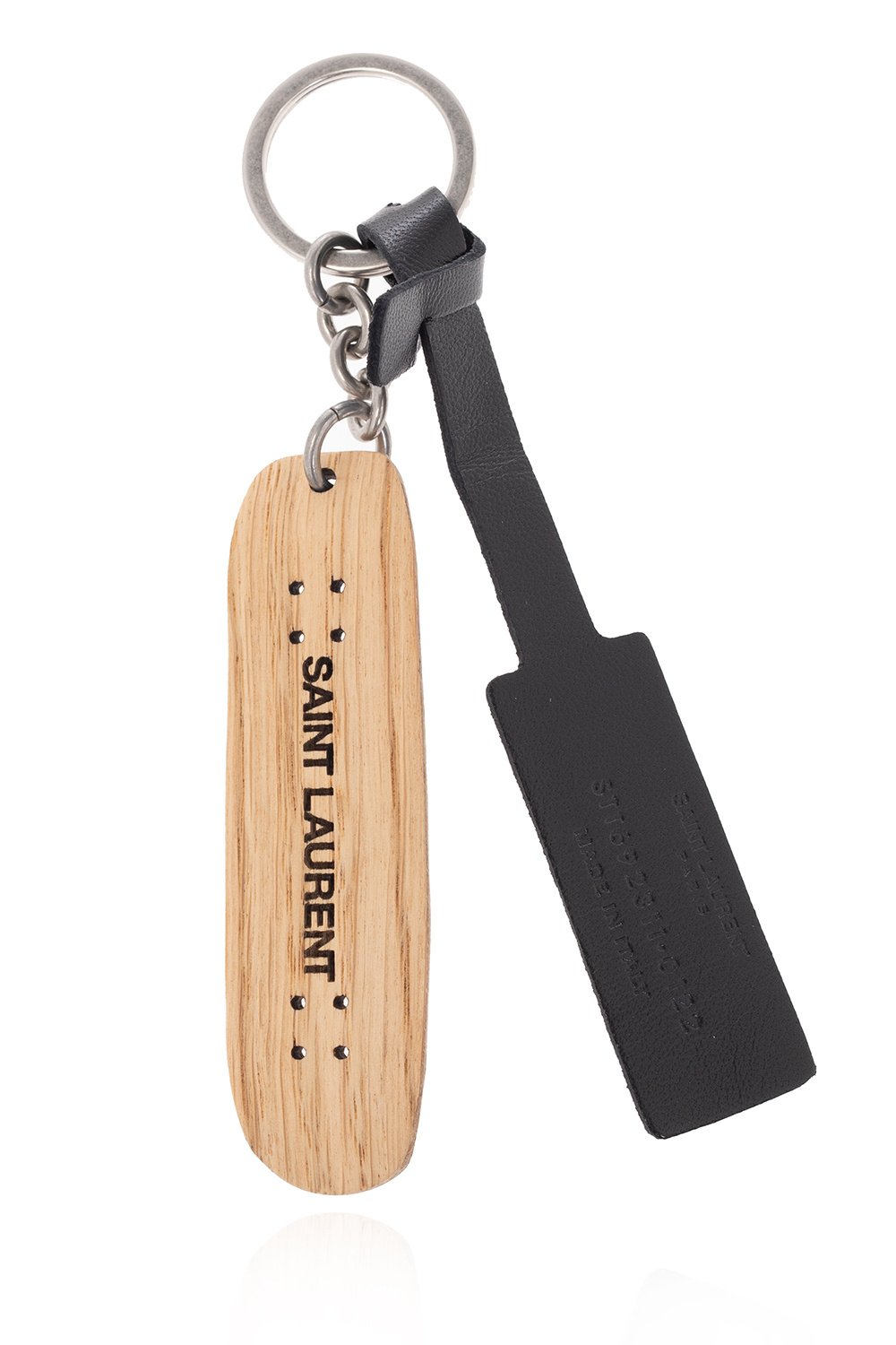 H154 良品✨サンローランパリキーホルダーメタルホイッスル笛男女兼用