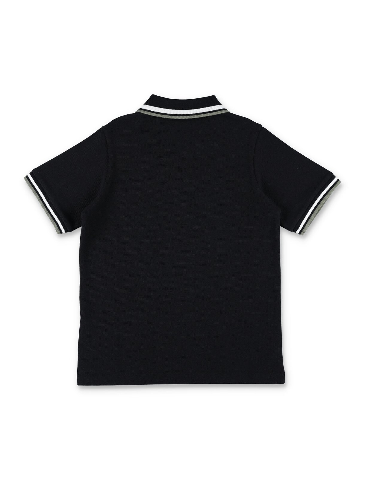 Moncler Enfant Tricolour-Trimmed Piquet Polo Shirt