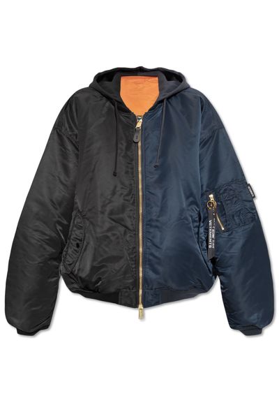 VETEMENTS ヴェトモンxALPHAリバーシブル フーディーボンバーM 名高い