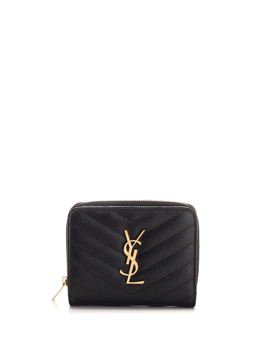 Saint Laurent Cassandre Logo Plaque Wallet