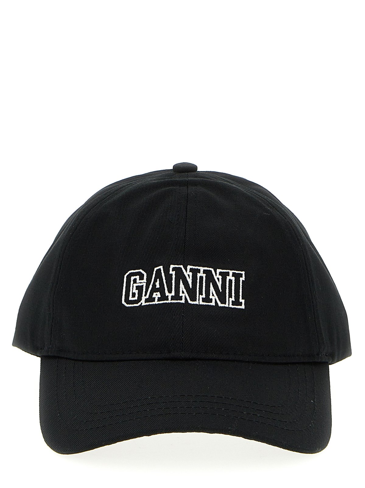 Ganni ロゴ刺繍ベースボール キャップ