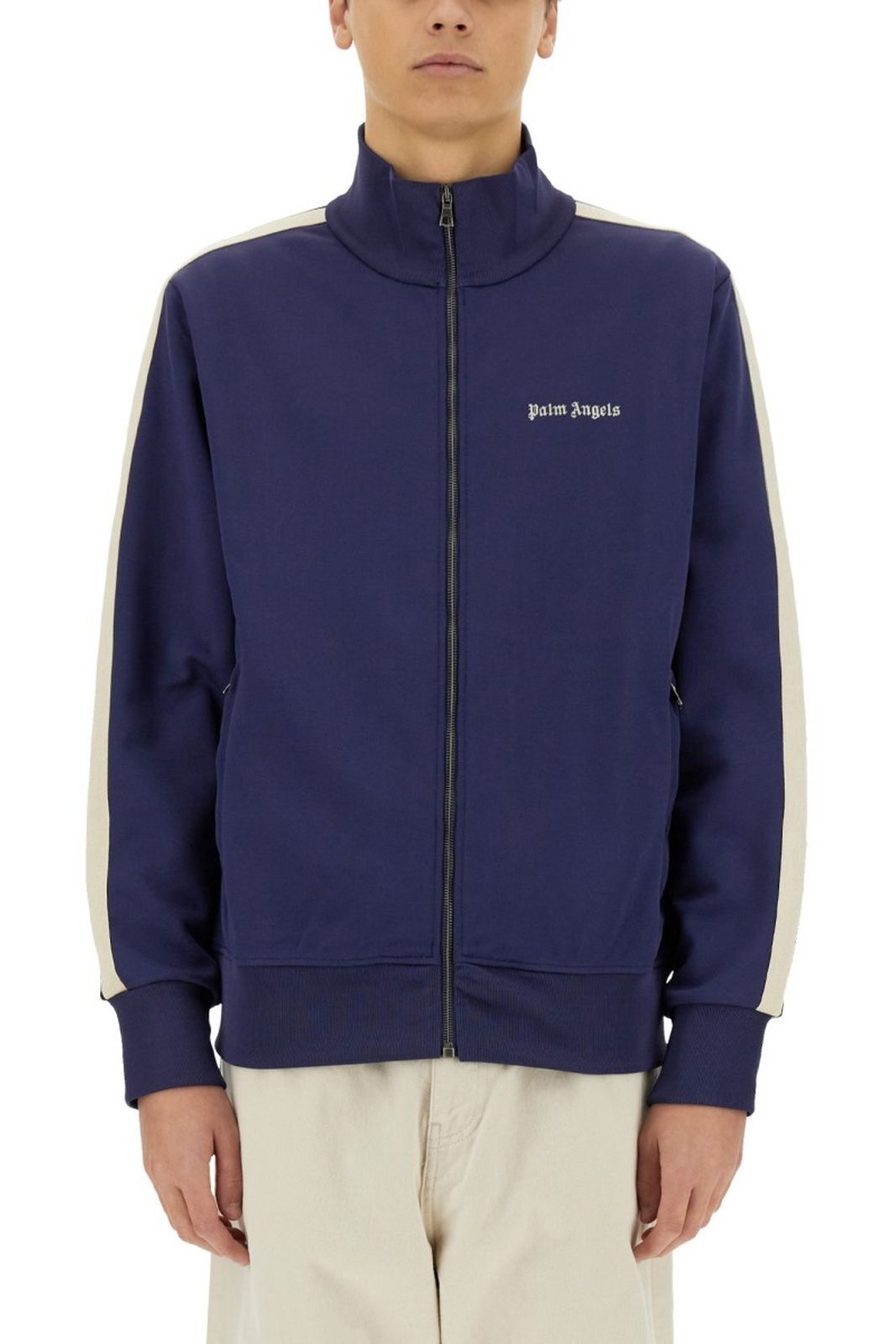 Palm Angels Logo Printed Zipped Track Jacket
