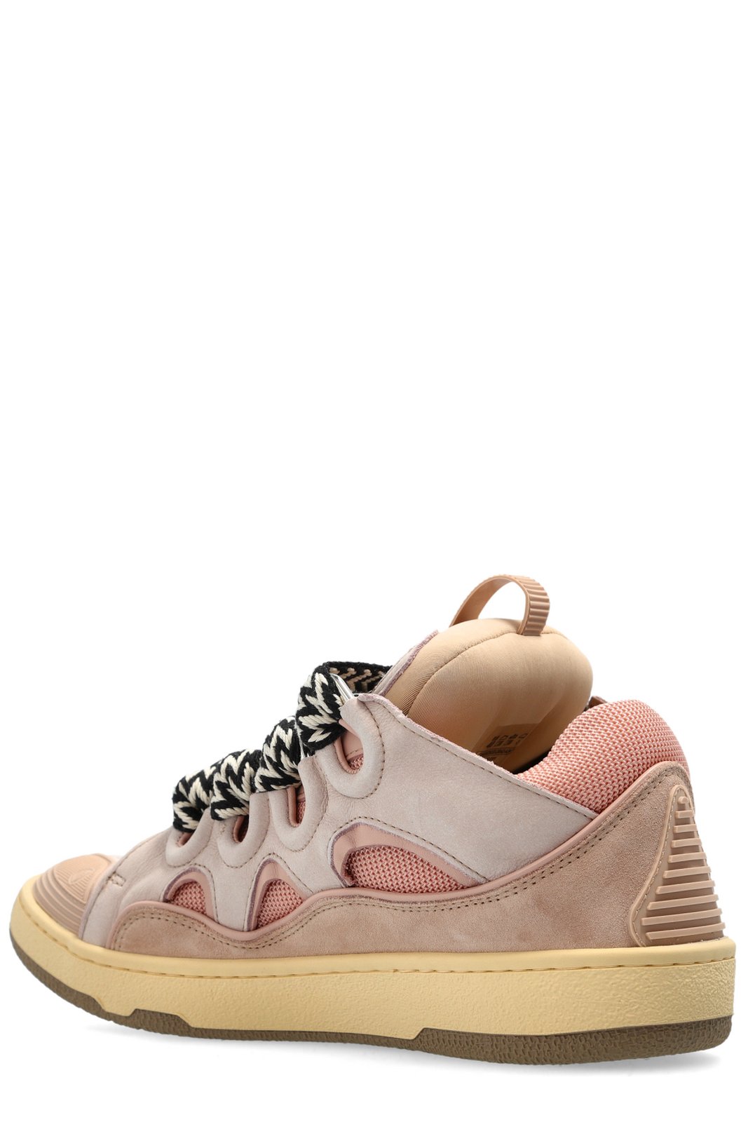 Lanvin Curb Round Toe Lace-Up Sneakers