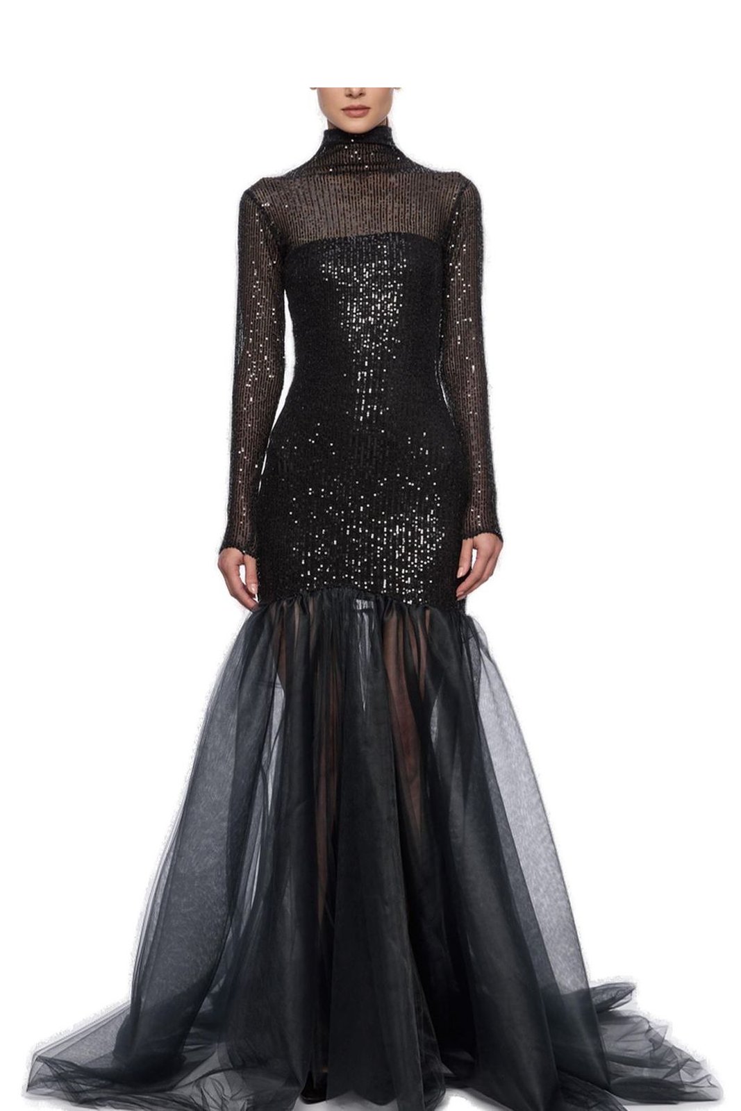 turtleneck glitter dress Atu Body Couture Sequin Gown – Cettire 21st birthday