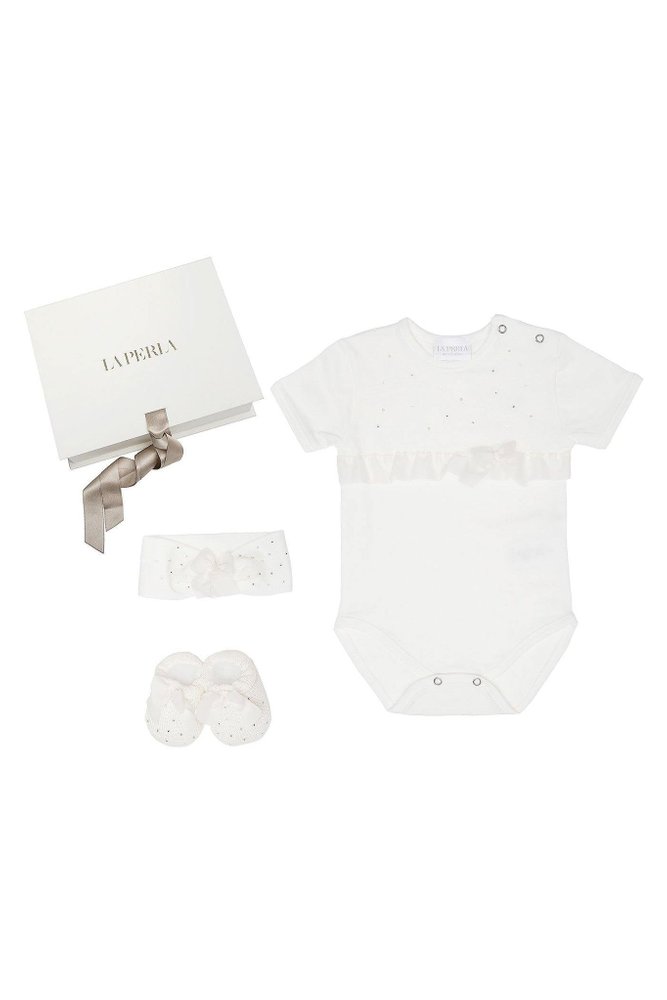 La Perla Kids 장식된 롬퍼 세트