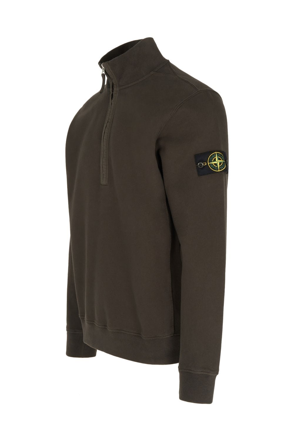 Stone Island Compass Patch Half-Zipped Sweatshirt